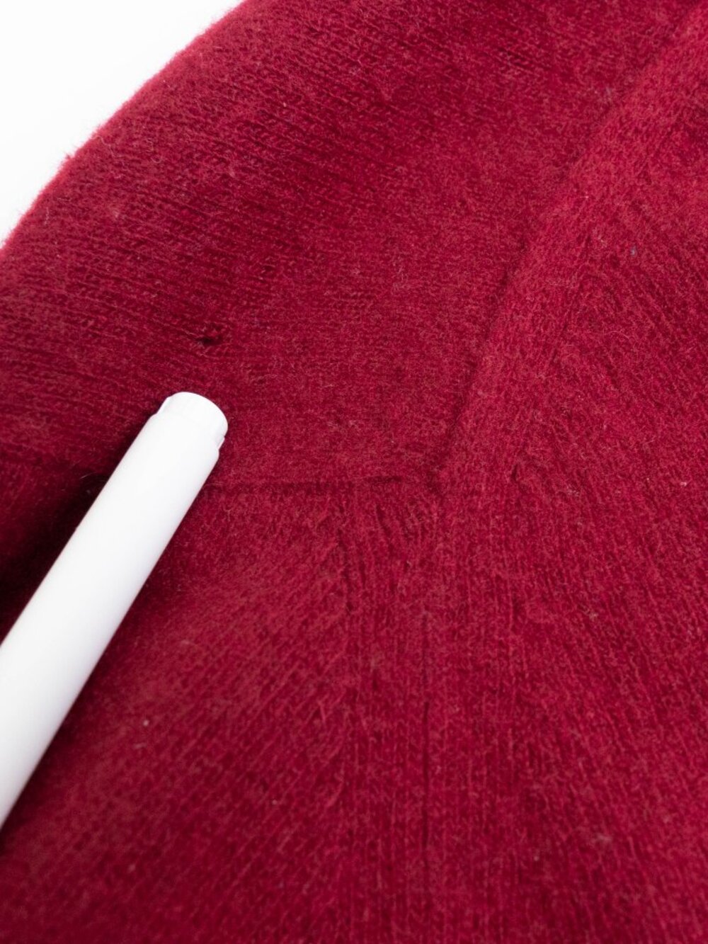 Vintage MacDougall 100% Pure Cashmere V-Neck Sweater Cranberry Red Scotland S - Picture 10 of 10